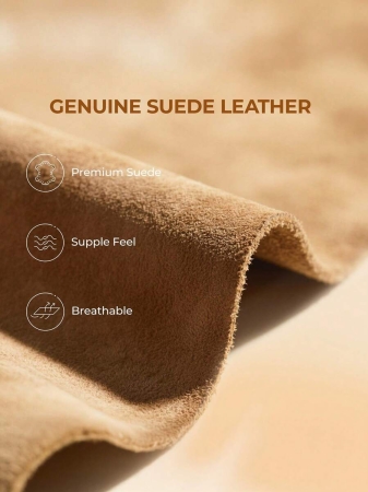 Women's Snow Boots Genuine Suede With Faux Fur Lining. 0.9 Inch Flat Classic Water-Resistant, Anti-Slip Winter Booties Feature A Slip-On Design And Comfortable Memory Foam,Suit For Staying Warm And Stylish This Winter - Image 16