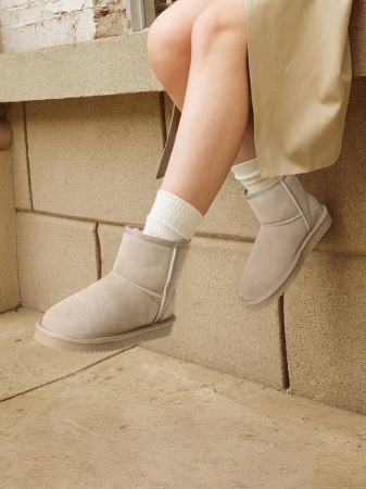 Women's Snow Boots Genuine Suede With Faux Fur Lining. 0.9 Inch Flat Classic Water-Resistant, Anti-Slip Winter Booties Feature A Slip-On Design And Comfortable Memory Foam,Suit For Staying Warm And Stylish This Winter - Image 42