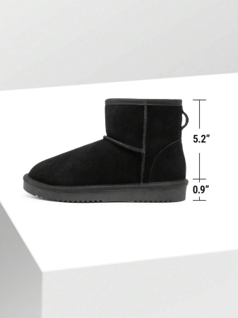 Women's Snow Boots Genuine Suede With Faux Fur Lining. 0.9 Inch Flat Classic Water-Resistant, Anti-Slip Winter Booties Feature A Slip-On Design And Comfortable Memory Foam,Suit For Staying Warm And Stylish This Winter - Image 52