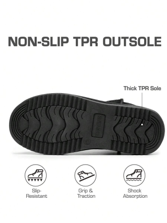 Women's Snow Boots Genuine Suede With Faux Fur Lining. 0.9 Inch Flat Classic Water-Resistant, Anti-Slip Winter Booties Feature A Slip-On Design And Comfortable Memory Foam,Suit For Staying Warm And Stylish This Winter - Image 55