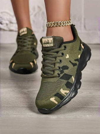 2025 Women's Fashion Versatile Breathable Non-Slip Lightweight Outdoor Camouflage Casual Sports Shoes, Non-Slip Outdoor Hiking Walking Jogging Sneakers - Image 2