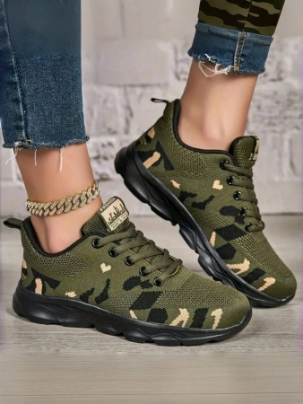 2025 Women's Fashion Versatile Breathable Non-Slip Lightweight Outdoor Camouflage Casual Sports Shoes, Non-Slip Outdoor Hiking Walking Jogging Sneakers - Image 3