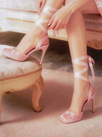 Ballet High HeelsĀ For Women Square Toe Satin Mary Janes Lace Up Heels Elegant Ballerina Stiletto Heels With Bow Party Dancing Shoes For Women - Image 26