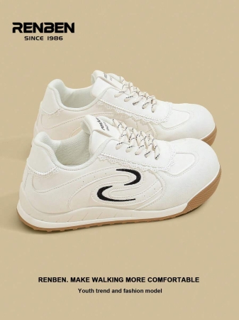 RENBEN 1 Pair Renben Women's Lace-Up Increased Height Retro Casual Soft Bottom Sneakers, 2025 Autumn New Style, Suitable For Middle School Students - Image 15