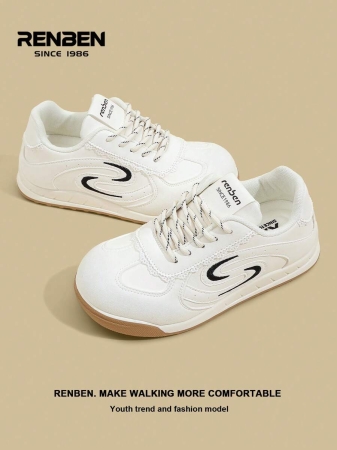RENBEN 1 Pair Renben Women's Lace-Up Increased Height Retro Casual Soft Bottom Sneakers, 2025 Autumn New Style, Suitable For Middle School Students - Image 16