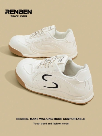 RENBEN 1 Pair Renben Women's Lace-Up Increased Height Retro Casual Soft Bottom Sneakers, 2025 Autumn New Style, Suitable For Middle School Students - Image 17