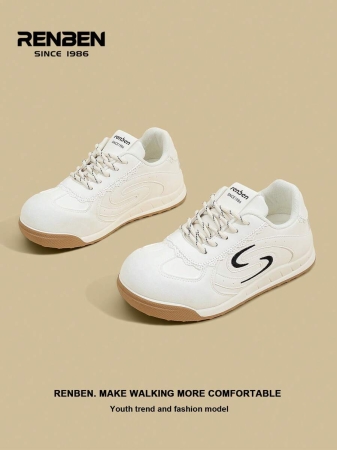 RENBEN 1 Pair Renben Women's Lace-Up Increased Height Retro Casual Soft Bottom Sneakers, 2025 Autumn New Style, Suitable For Middle School Students - Image 18