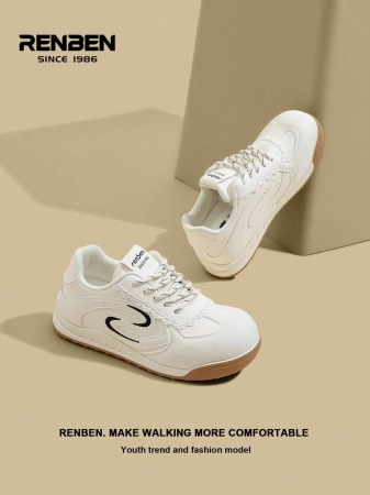 RENBEN 1 Pair Renben Women's Lace-Up Increased Height Retro Casual Soft Bottom Sneakers, 2025 Autumn New Style, Suitable For Middle School Students - Image 19