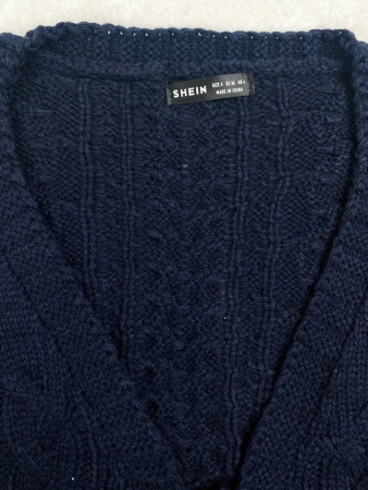 Women's Loose Casual Tie Lantern Sleeve Knitted Cardigan - Image 4