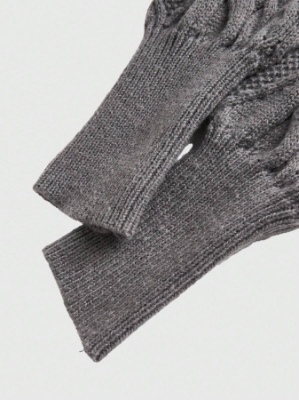 ROMWE Kawaii Women's Cute & Sweet Tie Cuff Decor Off Shoulder Lantern Sleeve Cropped Sweater - Image 5