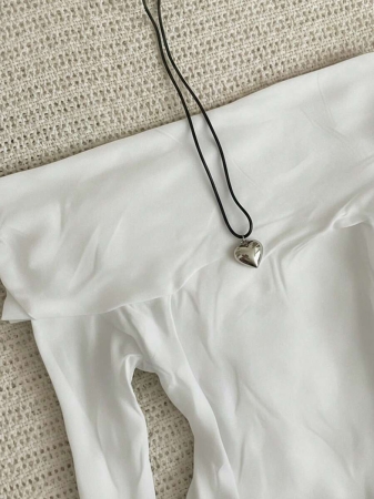 Casual Solid Color Off Shoulder Long Sleeve Top - Image 8