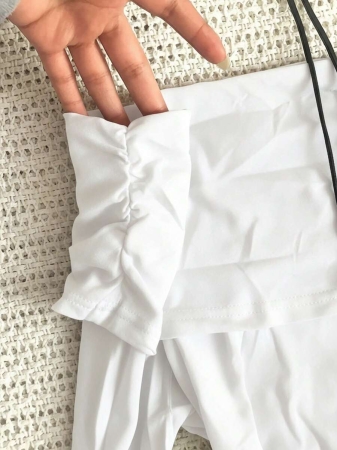 Casual Solid Color Off Shoulder Long Sleeve Top - Image 9