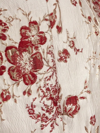 Women's Fashionable Jacquard Puff Sleeve Short Jacket - Image 4