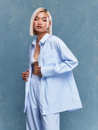 MISSGUIDED Striped Oversized Shirt - Image 2