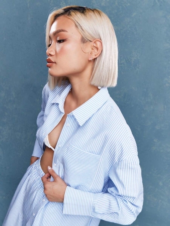 MISSGUIDED Striped Oversized Shirt - Image 4