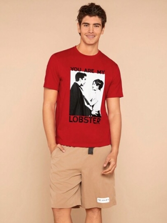 FRIENDS X SHEIN Men's Summer Portrait Print Casual T-Shirt And Shorts Set