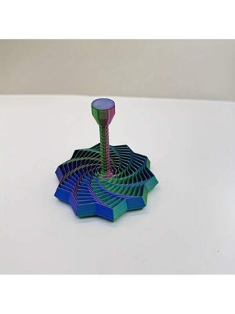 Expand Sensory Stress Relief Star-Shaped 3D Printed Novelty Gyroscope, Octagonal Handle Fun Adult New Year Gift, Stress Relief Toy, Fun Design, Octagonal Shape, Precision Craftsmanship, High-Quality Printing