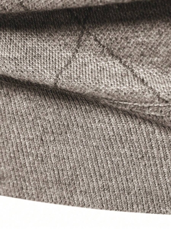 Manfinity Mode Men's Lightweight Half-Zip Knitted Sweater, Long Sleeve Pullover, For Fall Winter - Image 22