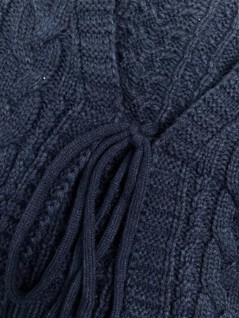 Women's Loose Casual Tie Lantern Sleeve Knitted Cardigan - Image 7