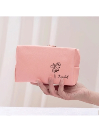 Custom Name Cosmetic Bag-Personalized Monogram Makeup Bag, Leather Toiletry Bag,Birth Month Bridesmaid Bag,Bridal Party Gifts,Bachelorette Party Favors,Bridesmaid Gift Letter Versatile,Large Capacity,Functional,Foldable,Practical,All-Purpose Contracted,Minimalist,Kawaii,Vacay Vibes/Vacation,Leisure,Basics Hot Pink,Royal Blue,Green,For Outdoors/Outings/Travel/Hiking/Stadium/Sports/Climbing,School Supplies,Back To School,For Office,For School,For Classroom,For Teacher Gifts,For University,For Colleague,For Dorm Rooms,For Teacher,For Boys And Girls,For Teenagers,Junior High School Students,Middle School Students,High School Senior High School Students,College Students,University Students,Freshman,Sophomore,Underclassmen,Family,Friends,Girlfriend,Boyfriend - Image 12