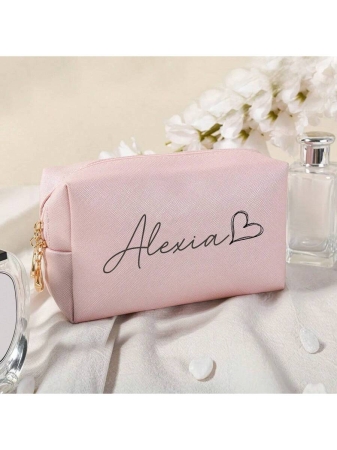 Custom Name Cosmetic Bag-Personalized Monogram Makeup Bag, Leather Toiletry Bag,Birth Month Bridesmaid Bag,Bridal Party Gifts,Bachelorette Party Favors,Bridesmaid Gift Letter Versatile,Large Capacity,Functional,Foldable,Practical,All-Purpose Contracted,Minimalist,Kawaii,Vacay Vibes/Vacation,Leisure,Basics Hot Pink,Royal Blue,Green,For Outdoors/Outings/Travel/Hiking/Stadium/Sports/Climbing,School Supplies,Back To School,For Office,For School,For Classroom,For Teacher Gifts,For University,For Colleague,For Dorm Rooms,For Teacher,For Boys And Girls,For Teenagers,Junior High School Students,Middle School Students,High School Senior High School Students,College Students,University Students,Freshman,Sophomore,Underclassmen,Family,Friends,Girlfriend,Boyfriend - Image 22