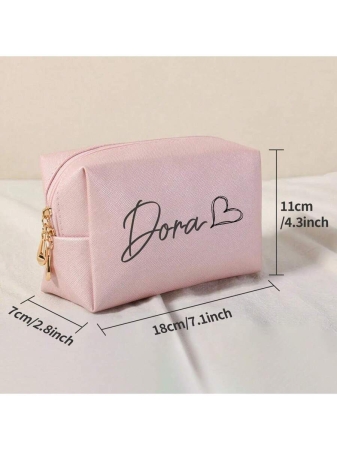 Custom Name Cosmetic Bag-Personalized Monogram Makeup Bag, Leather Toiletry Bag,Birth Month Bridesmaid Bag,Bridal Party Gifts,Bachelorette Party Favors,Bridesmaid Gift Letter Versatile,Large Capacity,Functional,Foldable,Practical,All-Purpose Contracted,Minimalist,Kawaii,Vacay Vibes/Vacation,Leisure,Basics Hot Pink,Royal Blue,Green,For Outdoors/Outings/Travel/Hiking/Stadium/Sports/Climbing,School Supplies,Back To School,For Office,For School,For Classroom,For Teacher Gifts,For University,For Colleague,For Dorm Rooms,For Teacher,For Boys And Girls,For Teenagers,Junior High School Students,Middle School Students,High School Senior High School Students,College Students,University Students,Freshman,Sophomore,Underclassmen,Family,Friends,Girlfriend,Boyfriend - Image 26