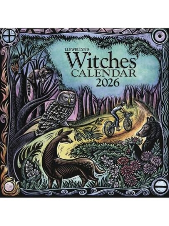 2026 Witch'S Calendar - 12 Months Of Mystical Witches & Occult Practices, Weekly-Monthly View, Perfect For Collectors And Hobbyists, English Language, Ideal Gift For Home Or Office Deco, For Halloween