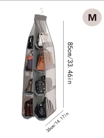 1pc, 6/8 Pockets Hanging Purse Handbag Organizer Clear Hanging Shelf Bag Collection Storage Holder Purse Bag Wardrobe Closet Space Saving Organizers Decor, Room Decorations, Decorations, Decor, Storage, Organizer Dress Pants Shoes Jeans Boots Skirt Bedroom, Organizer, Home Storage, White T Shirt Women, Black Pants Women, Ladies Winter Clothes, Dress, - Image 12
