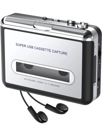 Cassette Player Walkman, Convert Audio Music Cassette To MP3, Compatible With Laptop/PC, With Earphone - Image 9