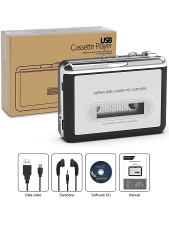 Cassette Player Walkman, Convert Audio Music Cassette To MP3, Compatible With Laptop/PC, With Earphone - Image 10