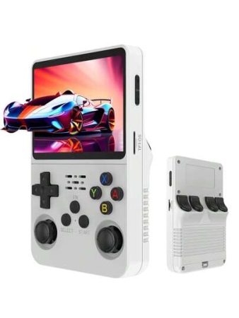 VELEC R36S Handheld Game Console, Creative Games, Mini Retro Video Game Console,USB Rechargeable, 14+ Age Group, Non-Wireless, Polymer Battery, Portable Gaming Device – Black/Purple/White