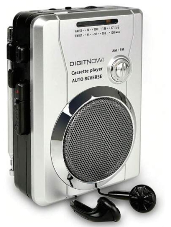 Walkman Cassette Recorder With AM FM Radio With Built-In Speaker