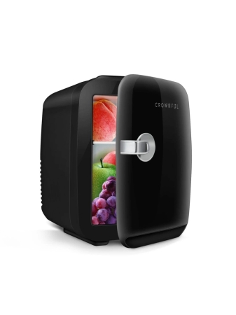 Mini Fridge, 4 Liter/6 Can Portable Cooler and Warmer Personal Refrigerator for Skin Care, Cosmetics, Beverage, Food - Image 2