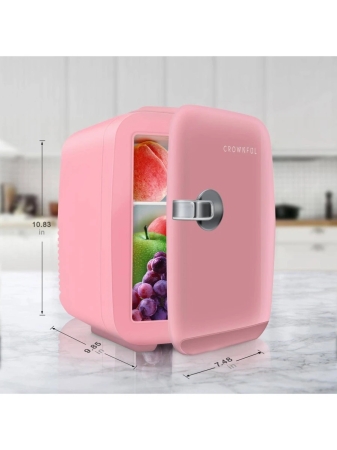 Mini Fridge, 4 Liter/6 Can Portable Cooler and Warmer Personal Refrigerator for Skin Care, Cosmetics, Beverage, Food - Image 33