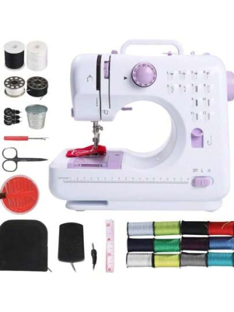 Portable Electric Sewing Machine Professional Version, With 12 Thread Patterns, Adjustable Speed, Overlock, Suitable For Novice Sewing Enthusiasts, Lightweight, Easy To Use, Very Suitable For Repair DIY, Handmade