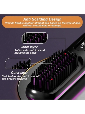 Go Brush Pro,Portable Straightener Brush - Gobrush Pro,Gobrush Pro (D) - Image 5