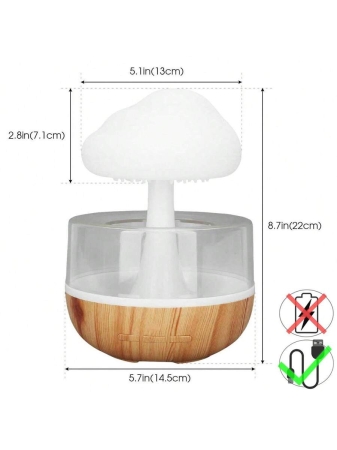 Relaxing Cloud Rain Diffuser Night Light Humidifier Raindrop Aromatherapy Machine Atomization Humidification Colorful Lamp Valentine's Day Gift - Image 3