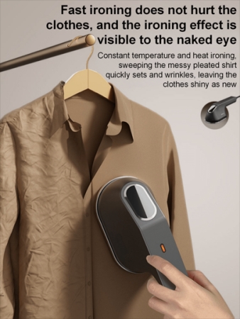 1pc Handheld Garment Steamer, Mini Electric Iron, Portable Home Ironing Machine, Instant Heating & Intelligent Temperature Control, Flat/Hanging 2 In 1, Smooth Large Plate, Multi-Level Adjustment, Non-Damaging Ironing, Suitable For Home, Travel, Business Trip, Effortlessly Smooth Wrinkles, Instantly Iron & Flatten, Create A Well-Groomed Life