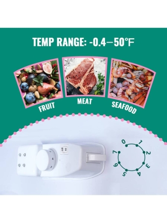 WANAI WANAI Compact Refrigerator 3.5 CU.FT Double Door Mini Fridge With Freezer Small Refrigerator With 7 Adjustable Temperature Side Door Wire Rack Suit For Dorm Office Apartment Black - Image 16