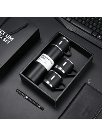 A Set /Main Cup Of 500ml, With 2 Additional Matching Small Cups, Stainless Steel Cup Set, Heat Insulation, Leak-Proof, Can Be Used To Hold Hot And Cold Drinks, Is An Ideal Choice For Travel, Business And School, Water Bottles, Outdoor Supplies, Sports Water Bottles, School Supplies, Suitable For Fitness, Sports And Outings, High-End Portable Cups,