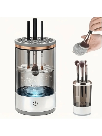 SOKANY 1pc Makeup Brush Cleaner, Beauty Cleaning Tool.USB Power Supply.The Visual Body Is Clearly Visible. With A Variety Of Functions For Drying/Storage, It Is Suitable For Makeup Brushes Of All Sizes And Is An Essential Tool For Women's Makeup.Beauty Tool Accessories.