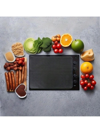 Silicone Stove Top Cover For Electric Stove, 28 X 20 Inch Pyrex Top Stove Top Cover Protector With Raised Ridges For Dish Drying, Black - Image 4