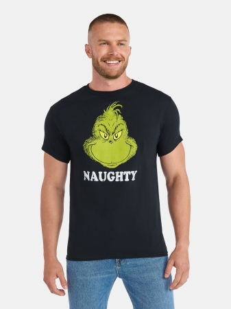 Dr. Seuss The Grinch Men's and Big Men's Graphic Tee, Sizes S-3XL