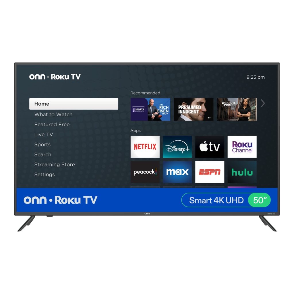 onn 50” Class 4K UHD Roku Smart Television, 100012585