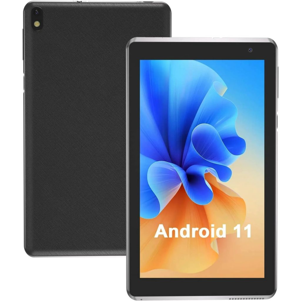 7 inch Tablet, Android 15 Tablets RAM 6GB+ROM 32GB Quad Core Tablet, IPS Screen, 5.0 MP Camera, Wi-Fi, Bluetooth, GPS, FM Tablet PC Black