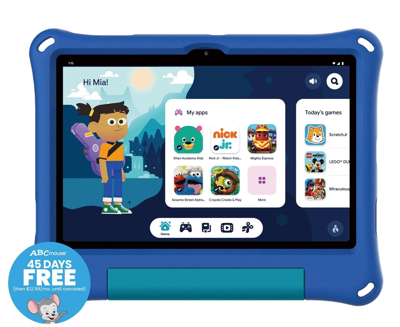 onn 10.1" Kids’ Tablet, 32GB, (2024 Model) - Blue