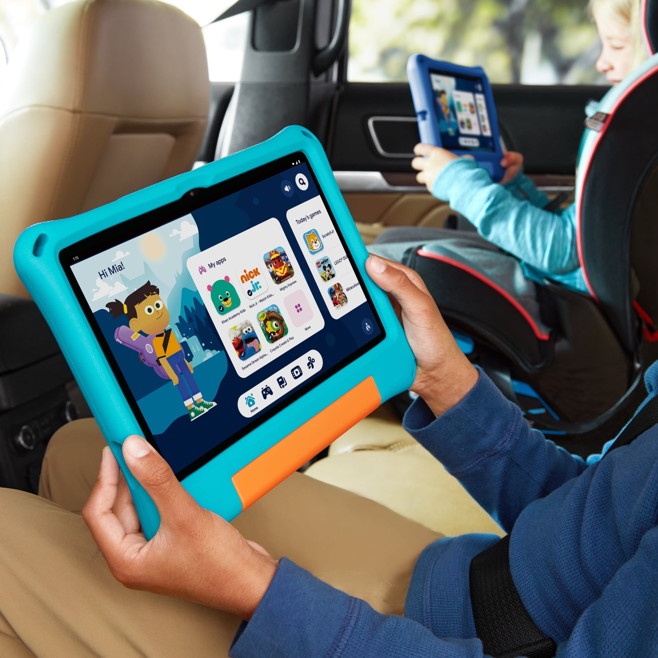 onn 10.1" Kids’ Tablet, 32GB, (2024 Model) - Aqua - Image 3