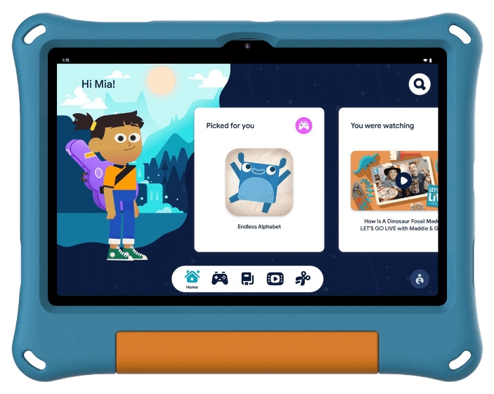 onn 10.1" Kids’ Tablet, 32GB, (2024 Model) - Aqua - Image 6