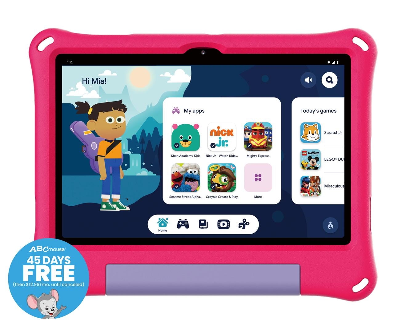 onn 10.1" Kids’ Tablet, 32GB, (2024 Model) - Pink