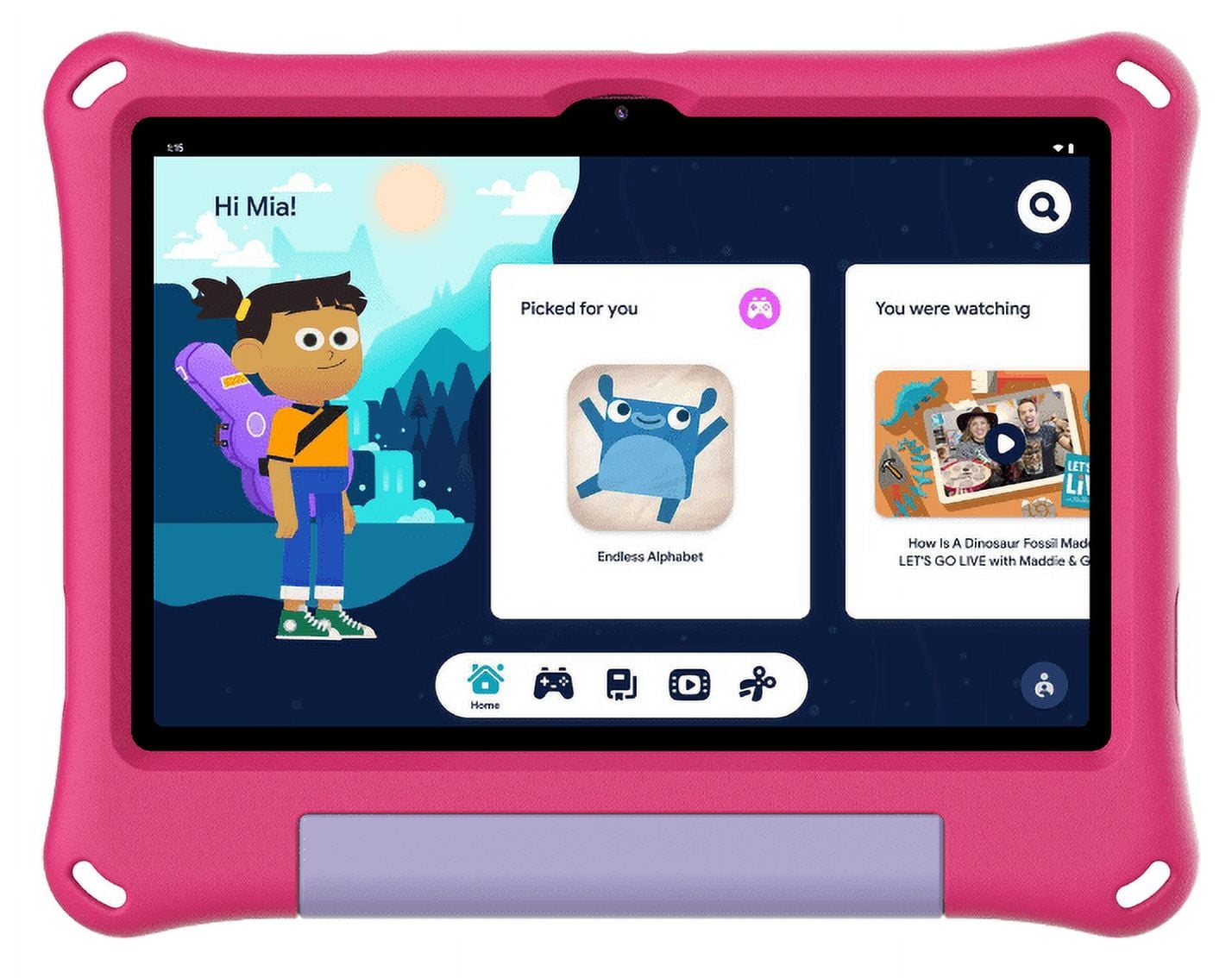 onn 10.1" Kids’ Tablet, 32GB, (2024 Model) - Pink - Image 5